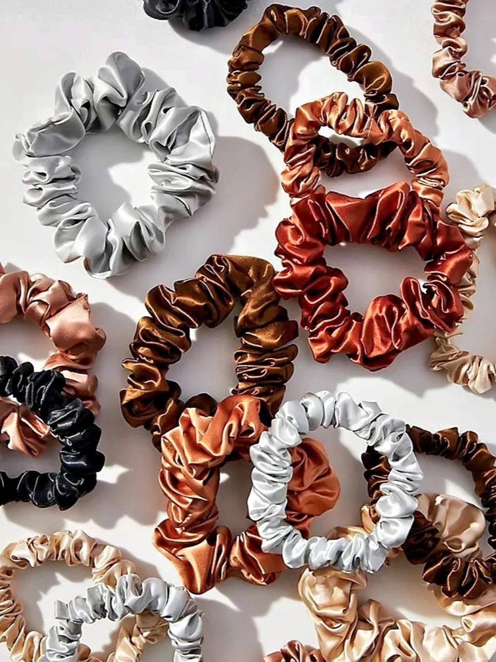 Anthropologie Set of 6 anew Skinny Scrunchies Assorted Set